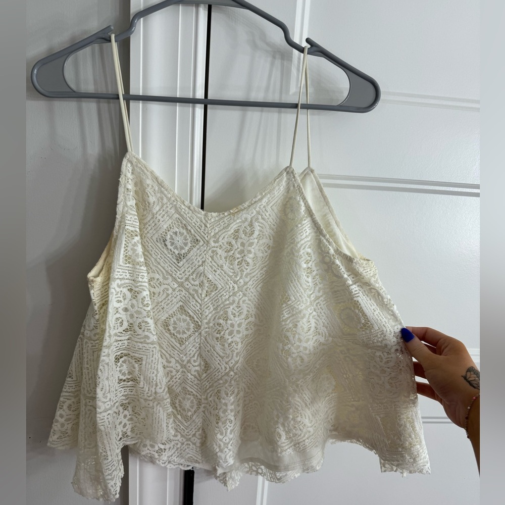 American Eagle Lace Cropped Tank